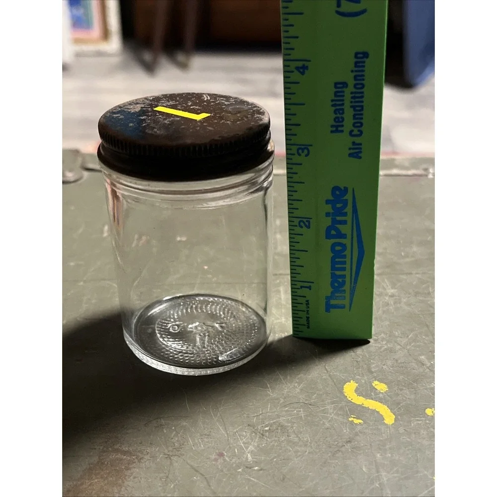 20 Small Glass Sample Jars w/ Black Screw Lids –Numbered Top –Craft Storage